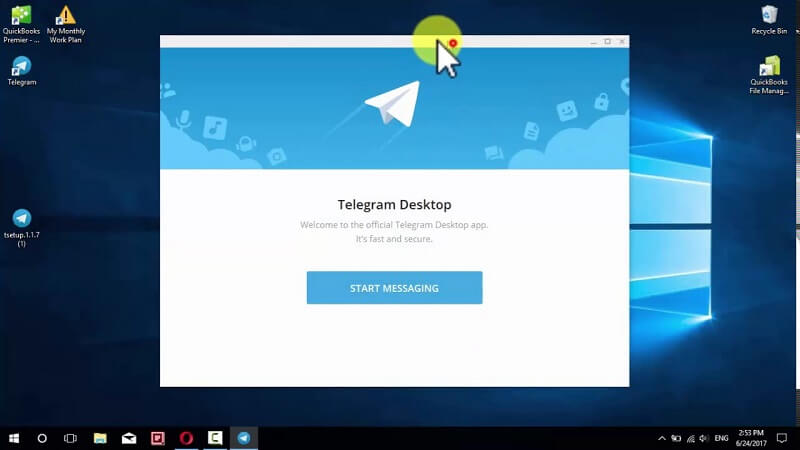نصب نسخه دسکتاپ تلگرام 
